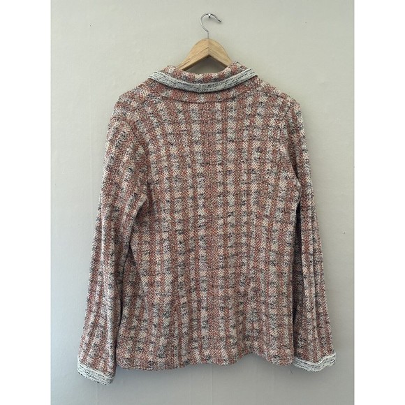 Pendleton Womens Knit Blazer Button Up Size Medium Collared VTG Cotton Silk - Picture 3 of 8